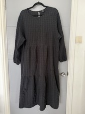 Monkl summer tiered dress - large - black 