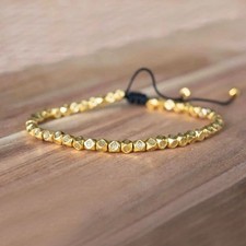 Tibetan Buddhist Copper Beaded Lucky Healing Protection Women Men Bracelet Gift