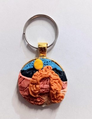 Arches National Park Keychain | Polymer Clay Geography Gift - Utah Souvenir