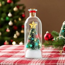 Christmas Tree Message in a Bottle Recordable Holiday Greeting Ornament Gifts