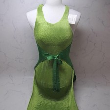 im product ISSEY MIYAKE Apron Dress green two-tone free size NEW  some stains