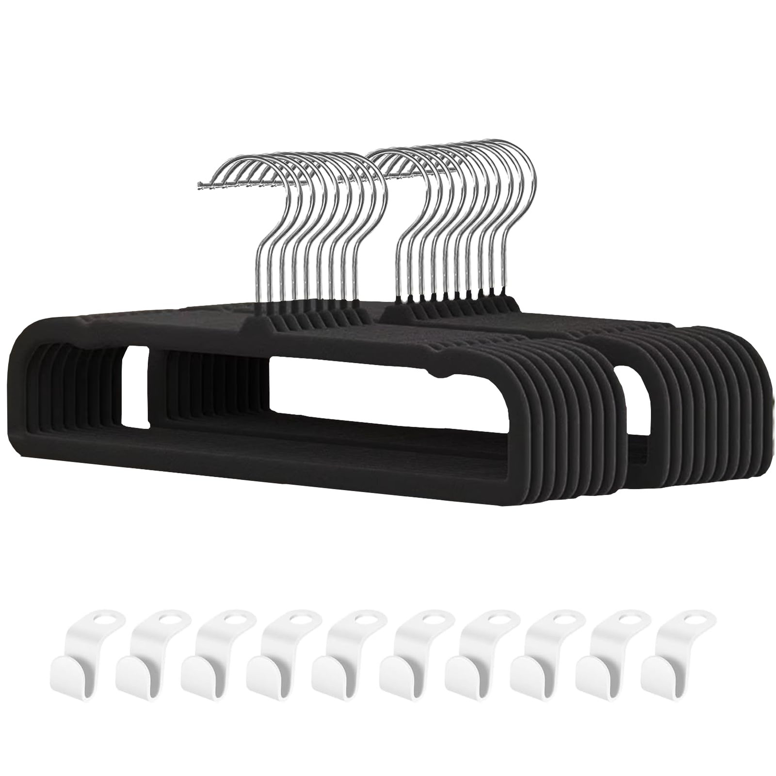20 Heavy Duty Velvet Non-Slip Pant Hangers for Closet Organization