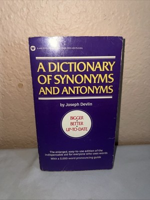 Dictionary of Synonyms & Antonyms - Mass Market Paperback - VERY GOOD