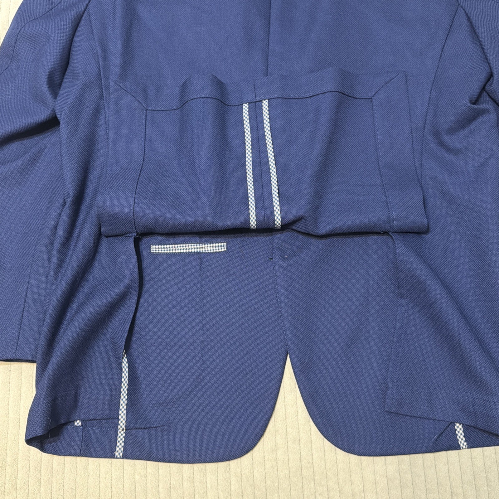 Peter Millar L Regular Blue Solid Jacket 100% Woo… - image 8
