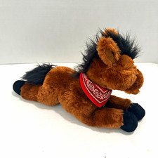 Gund Animal Alley Brown Horse Plush Stuffed Animal With Red Bandana