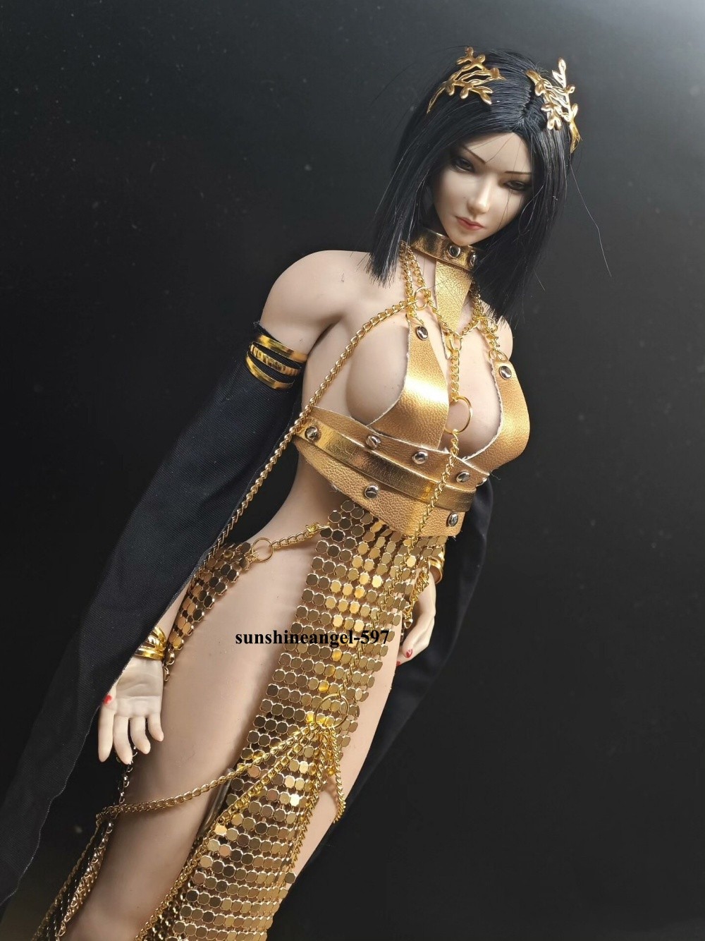 1/6 Female Sexy Dancing Golden Chain Dress For 12"PH TBL HOT JIAOU Action Figure