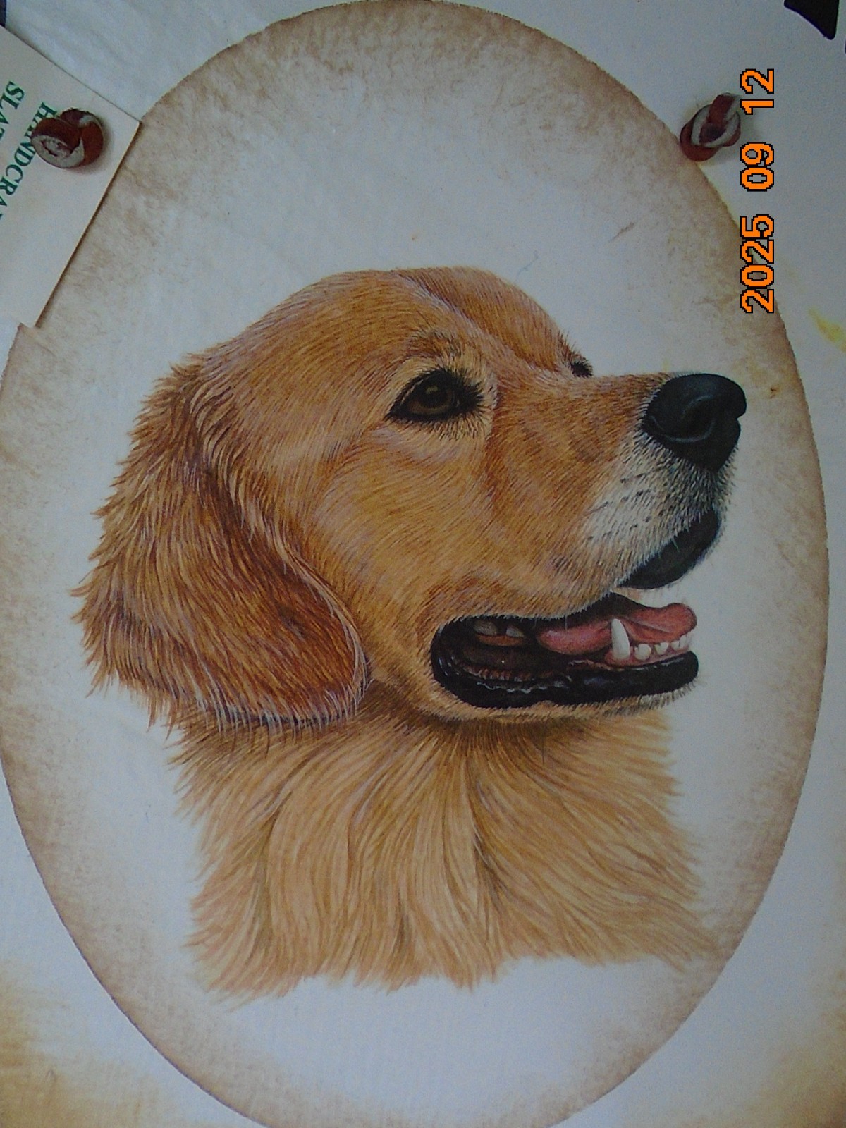 12x8 NEW Golden Retriever Handpainted Slate Welcome Sign By KimsCrafts 