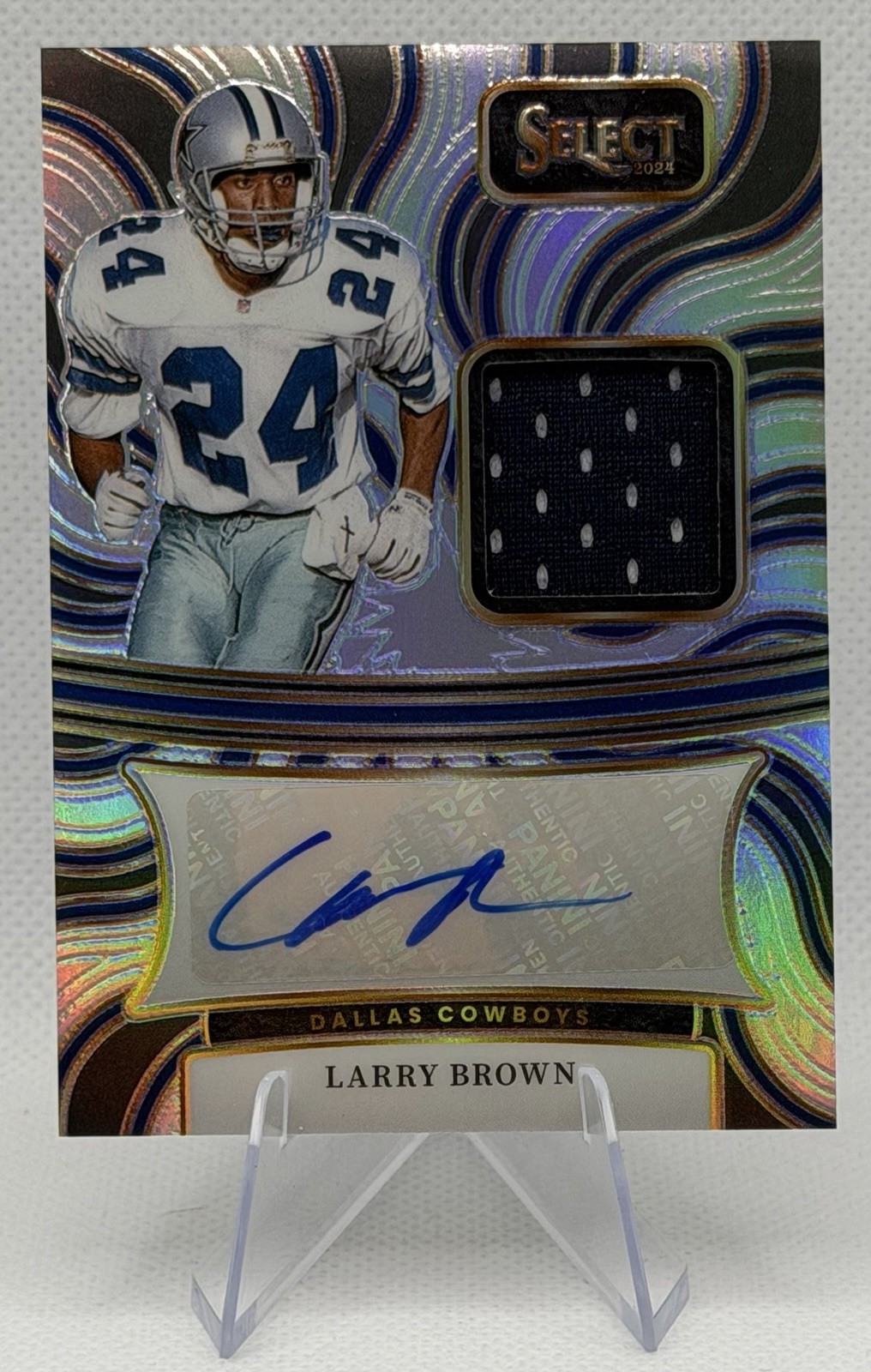 2024 Panini Select - Auto Patch Larry Brown #SM-LBN Silver Prizm /199