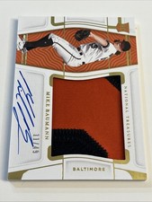 2022 Panini National Treasures Mike Baumann /49 RPA Rookie Patch Auto Orioles