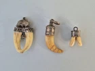 3 x old grandeln hunting jewelry charivari costume, old alpine jewelry, Bavaria
