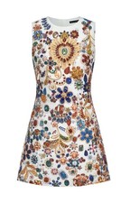 Bella Barnett Glam Geo Diamante White Jewelled Studded Mini Dress
