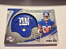 206 Upper Deck Football Sweet Spot Sinorice Moss Auto 176/499 RC Giants