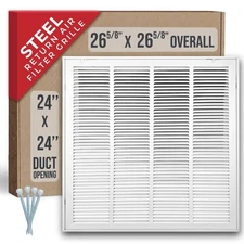 Fits 24x24 Duct Opening | Steel Return Air Filter Grille by Handua [Removable...