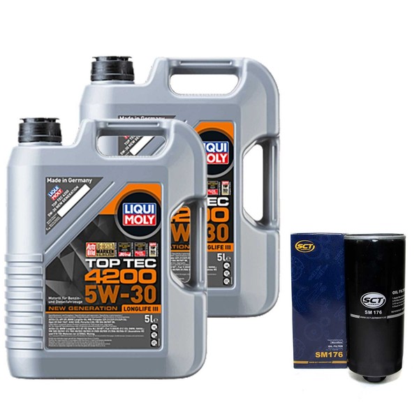 MotoröL Set 4200 5W-30 Liqui Moly 10 Liter + ÖLfilter FüR Audi V8 3.6 Quattro-image