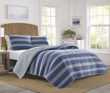 Nautica Saltmarsh Cotton Blue Quilt Set