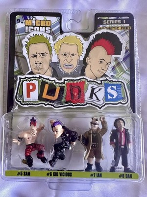 Micro Icons PUNKS Series 1 Figures #5,6,7,8 Magnetic Feet 2004 X