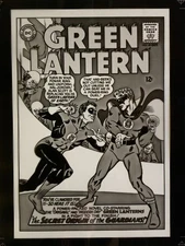 Production Art GREEN LANTERN #40 cover, GIL KANE art, 8.5x11