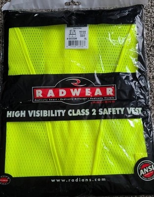 Radians Radwear Class 2 Hi-Vis Yellow Mesh Safety Vest, XL (SV2ZGM)