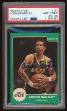 1983-84 Star Adrian Dantley Signed Autograph #133 PSA Authentic AUTO 8
