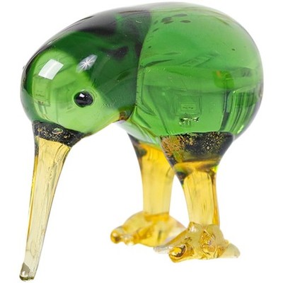 VOSAREA Miniature Glass Kiwi Bird Figurine - Hand Blown Tiny Crystal Bird Sta...