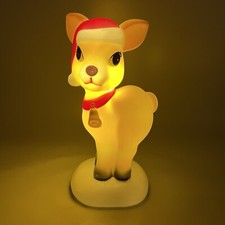 Holiday Time 11" Christmas Standing Reindeer Blow Mold Tabletop Light Up