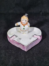 Vtg Heart Shaped Figural Ashtray/ Lusterware/ Made In Japan