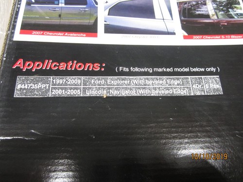 pillar insert accents 44735ppt 6pc cs/set ford 97-09 4drs new - Picture 5 of 8