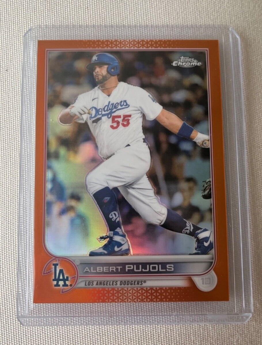 ALBERT PUJOLS 2022 Topps Chrome #84 ORANGE Dodgers Star Refractor /25