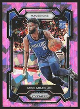 2023-24 Panini Prizm #295 Mike Miles Jr. Prizms Pink Ice RC