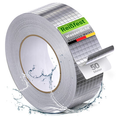 Aluminium Klebeband netzverstärkt Dampfsperre Aluband selbstklebend 48mm x 50m