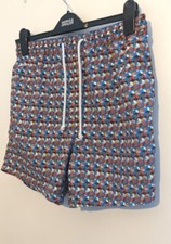 Mens Next Diamond Print Swimming Shorts Trunks Size S
