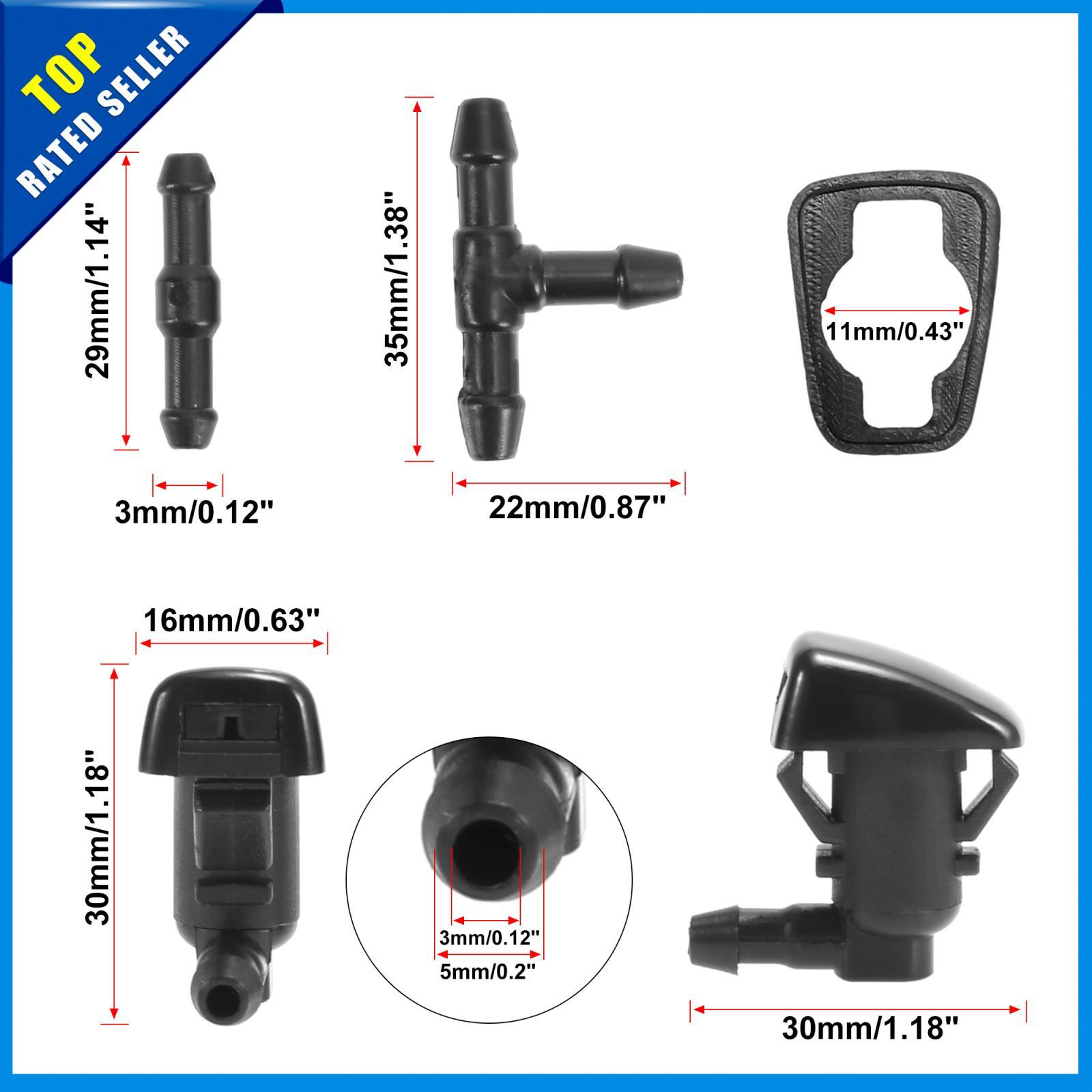7pcs Windshield Wiper Fluid Squirter Nozzle Spray for Lincoln MKX