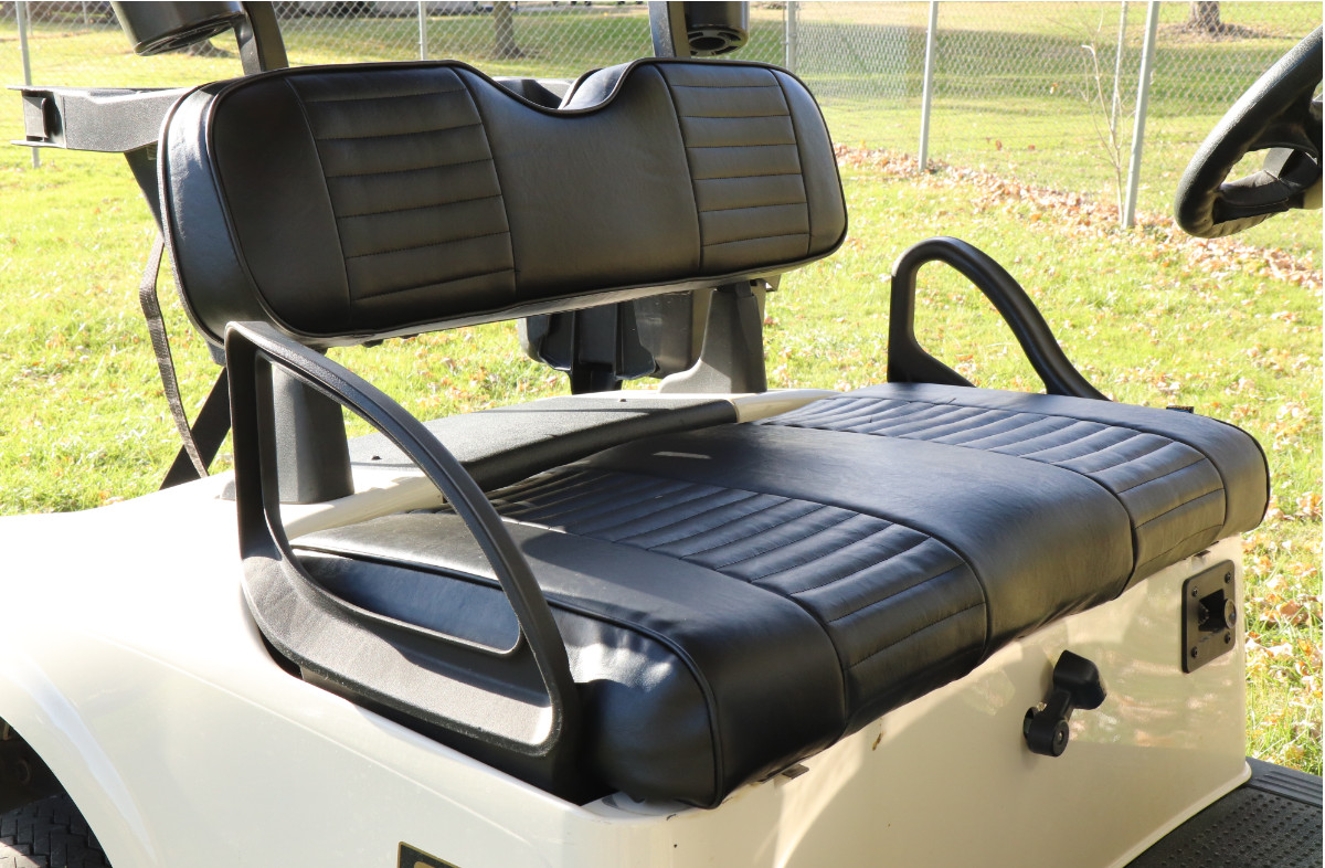 Black Golf Cart Seat Cover Front & Rear For EZGO Valor, TXT 