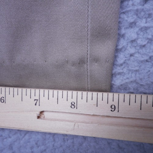 LL Bean Pants Mens 38x29 Taupe Twill Flat Front Natural Fit Slacks Stretch Chino - Picture 6 of 9