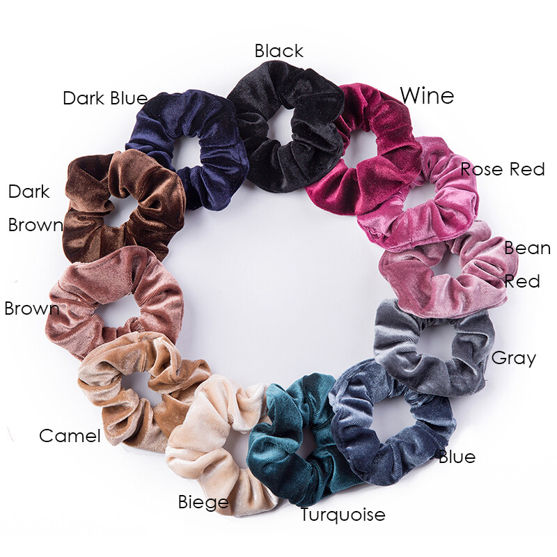 VELVET SCRUNCHIE COOL CAMEL VELVET SCRUNCHIE COOL CAMEL