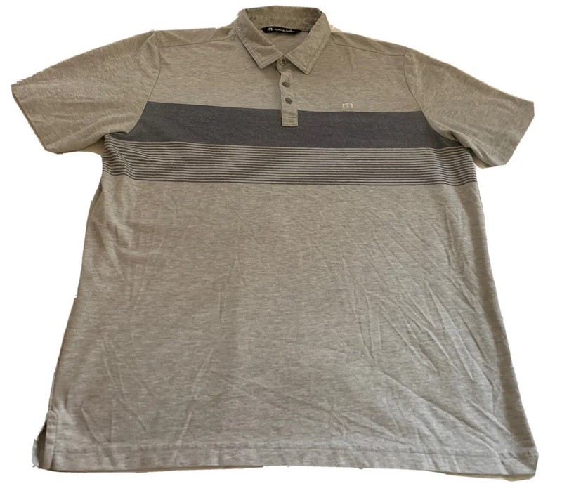 Men’s TRAVIS MATHEW Gray  Golf Shirt Size L