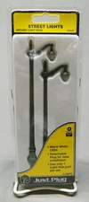 WOODLAND SCENICS ARCHED CAST IRON STREET LIGHT 2 PACK O GAUGE JP5647 WDS5647 NEW