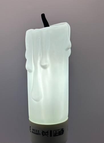 8x 5W CFL Wax Drip Effect Real Candle Light Bulbs, Daylight White 6400K, SES E14 - Picture 10 of 10