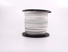 5mm Deertan Deerskin White Leather Flat Lace Rope String 3 Feet Length 36" inch