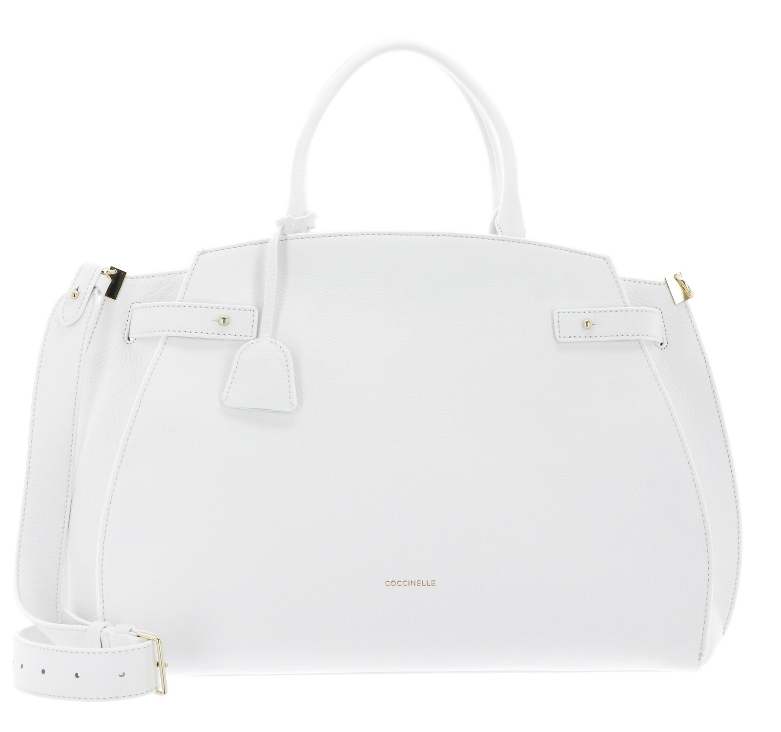 COCCINELLE handbag Handbag Grained Leather Brillant White