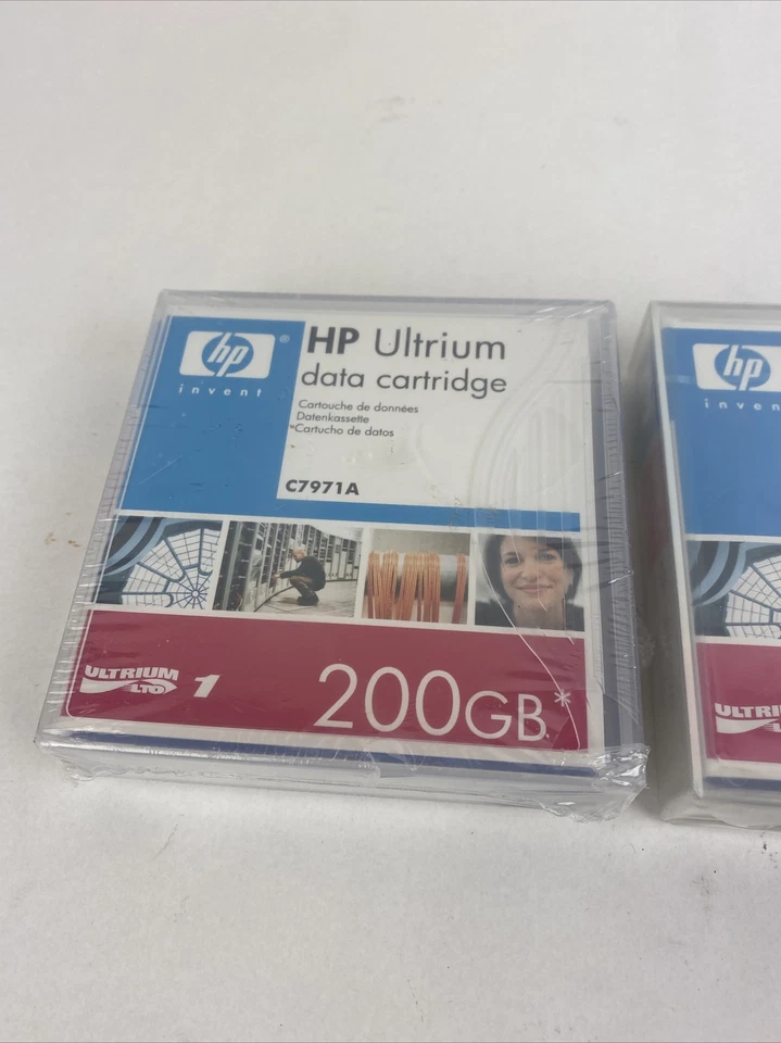 GENUINE OEM 3-PACK HP LTO1 ULTRIUM DATA CARTRIDGE 200GB C7971A FACTORY SEALED - Image 3 of 4