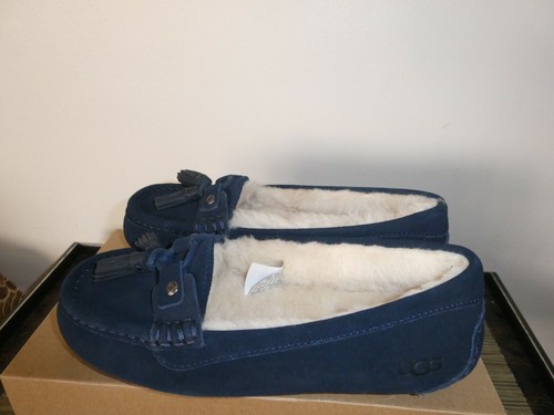 UGG Litney Women’s Suede Navy Slipper For Outdoor/Indoor Use US 5 Style# 1116030 - 第 1/12 張圖片