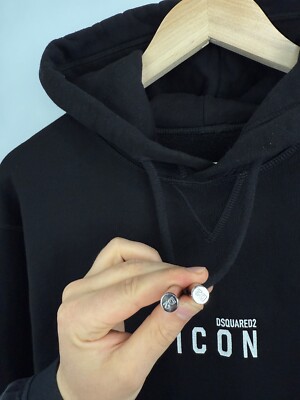 🇮🇹 Dsquared2 ICON Art Logo Hoodie Y2K Rare Retro Hype size M