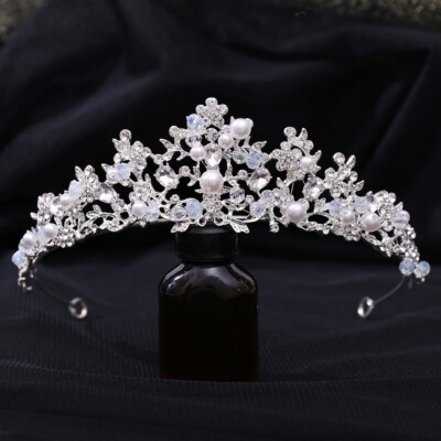 Crystal & Pearl Custom Tiara NWOT Pearl & Crystal Bridal Tiara, Pearl Wedding Tiara, Pearl  main image 3