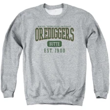 Montana Tech Adult Crewneck Sweatshirt Est. Date, Athletic Heather, S-3XL