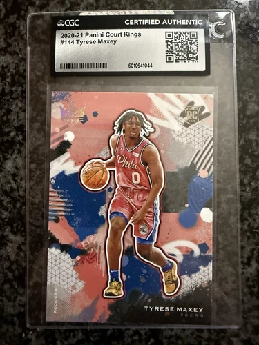 2020-21 Panini Court Kings Tyrese Maxey #144 RC Rookies III Level 3 SSP CGC Auth