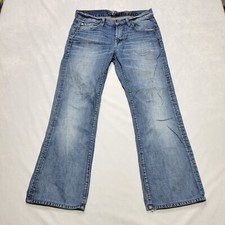 7 For All Mankind Women's 31 Distressed Bootcut Jeans Made In USA