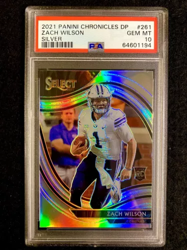 Zach Wilson 2021 Panini Chronicles Draft Picks Select Rookie Silver Prizm PSA 10
