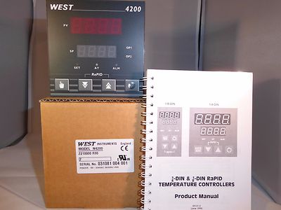 West 4200 1/4 DIN PID Temperaturregler N4200 Z2100 00 R9 FERNSOLLWERT