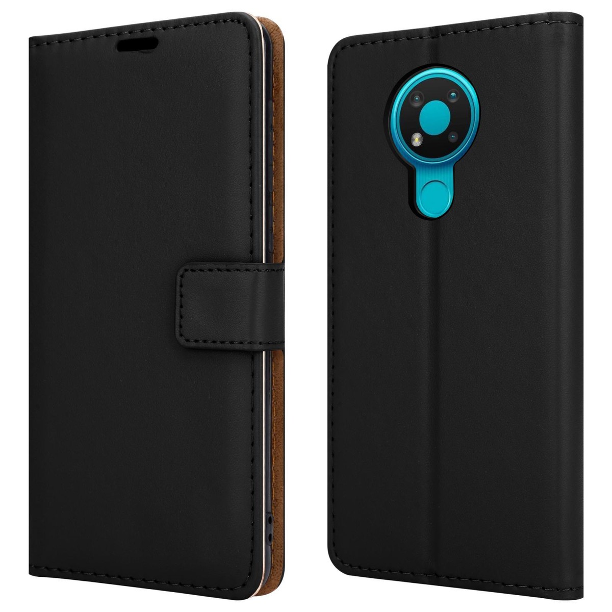 Cover Portafoglio In Pelle PU Per Nokia 3.4 – Custodia Flip Con Supporto, Slot Per Carte E Chiusura Magnetica, Colore Rosso - 3